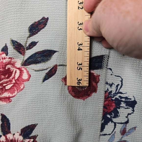 Star Scene Los Angeles Floral Blue Lace Cold Shoulder Kimono Women's Size Medium - Picture 4 of 8